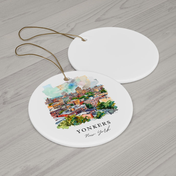 Yonkers NY Ornament: Unique Yonkers Souvenir, Yonkers Xmas Decor, and Authentic Yonkers NYC Christmas Gift