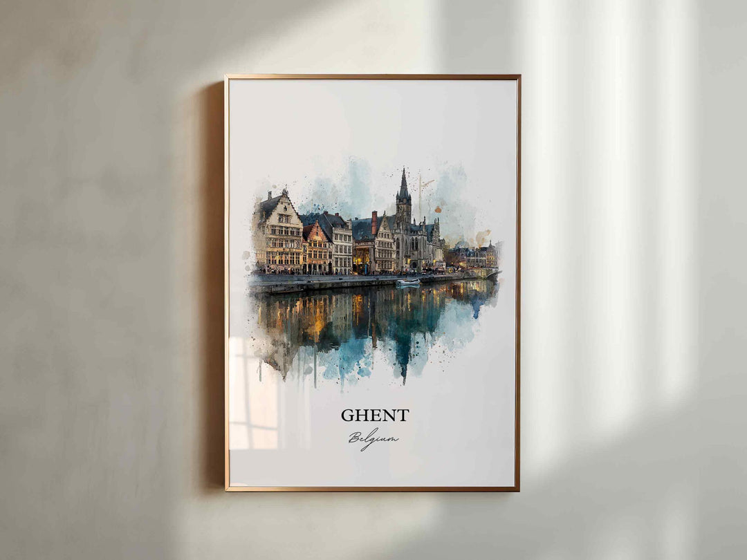 Ghent, Belgium – Watercolor Art Print