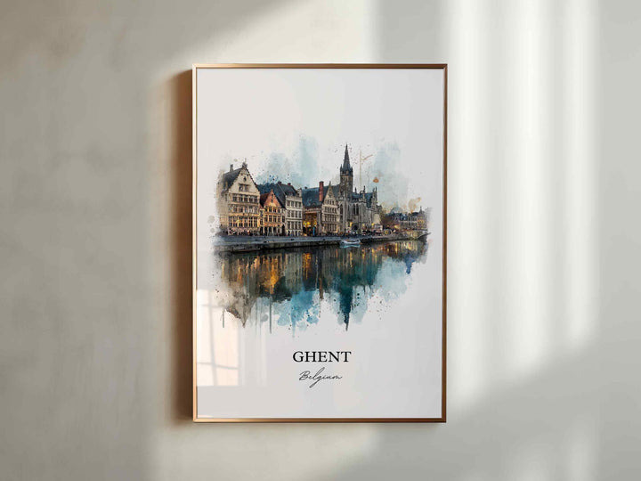 Ghent, Belgium – Watercolor Art Print