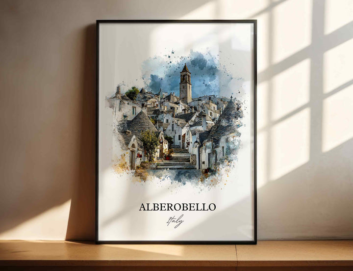 Alberobello, Italy – Watercolor Art Print