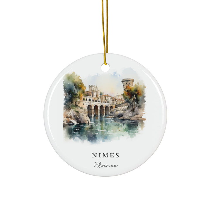 Nimes France Ornament: Unique Nimes Souvenir, Nimes France Xmas Decor, and Authentic Nimes France Gift