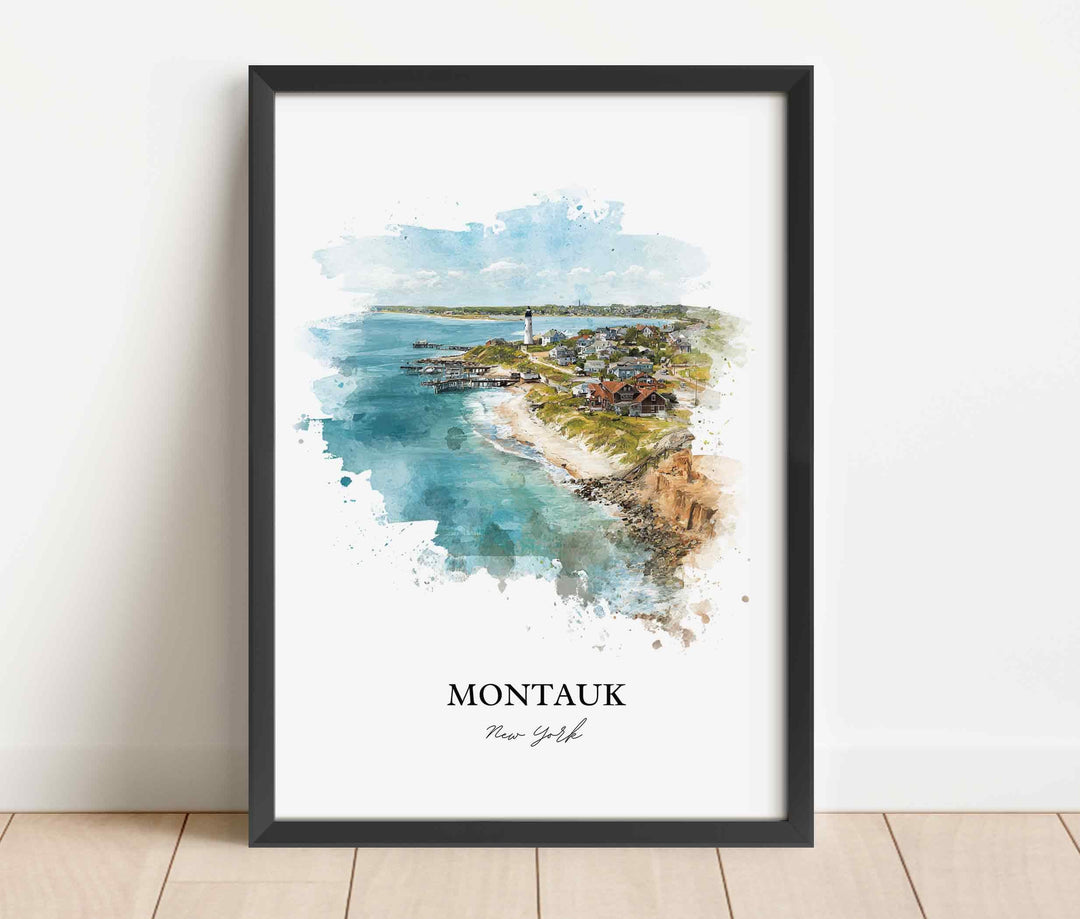 Montauk, NY – Watercolor Art Print