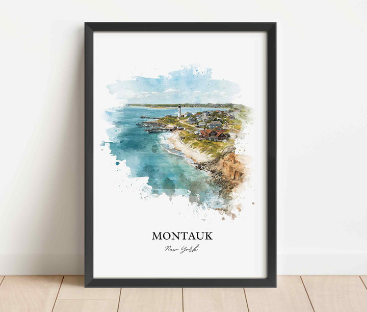Montauk, NY – Watercolor Art Print