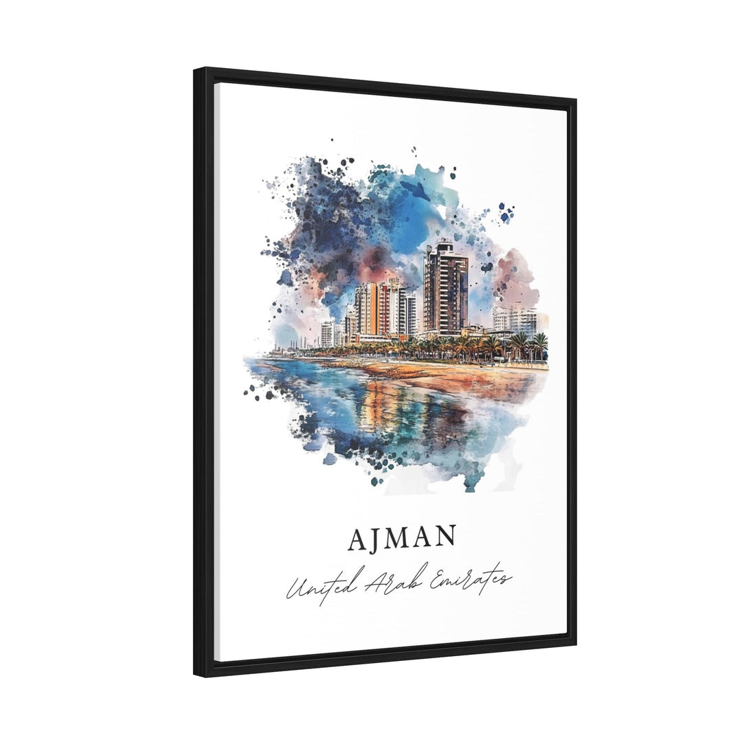 Ajman UAE Wall Art, Ajman Print, Ajman Watercolor Art, Ajman United Arab Emirates Art Gift, Travel Poster, Housewarming Gift