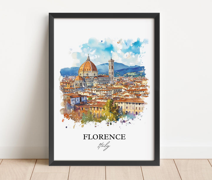 Florence Italy Wall Art, Florence Italia Print, Italy Watercolor Art, Florence Italy Gift, Travel Print, Travel Poster, Housewarming Gift
