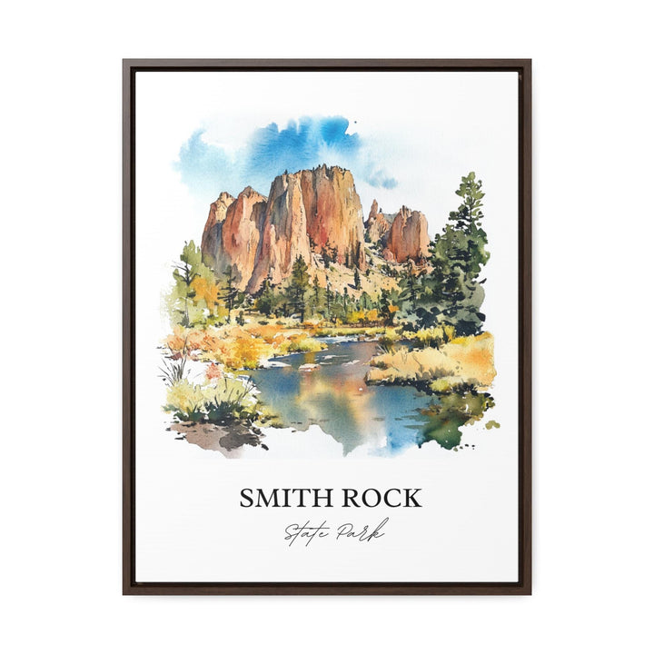Smith Rock State Park Art, Deschutes County Print, Oregon Watercolor, Smith Rock Park Gift, Travel Print, Travel Poster, Housewarming Gift