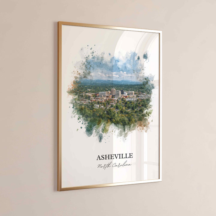 Asheville, North Carolina – Watercolor Art Print