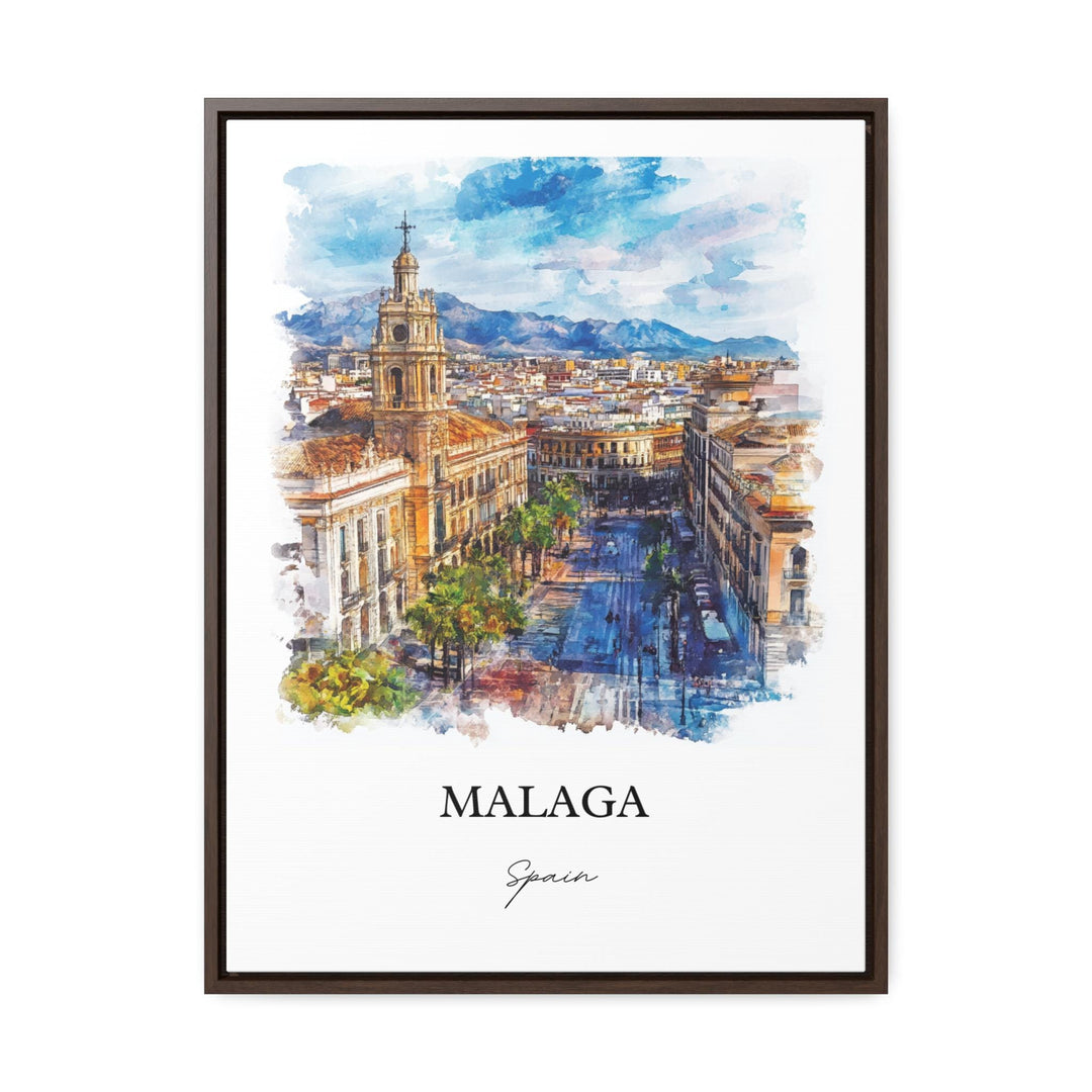 Malaga Spain Wall Art, Southern Spain Print, Andalusia Watercolor Art, Malaga Gift, Travel Print, Travel Poster, Housewarming Gift