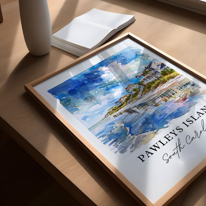 Pawleys Island SC Art, Pawleys Island Print, Pawleys Island Watercolor, Pawleys Island Gift,
