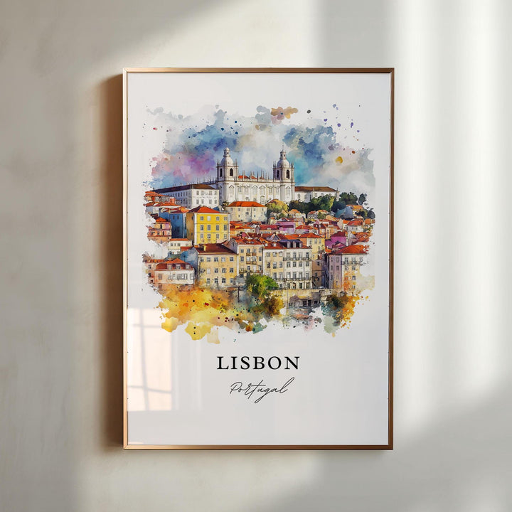 Lisbon, Portugal – Watercolor Art Print