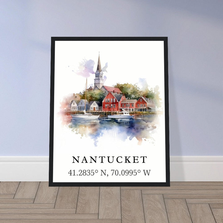 Nantucket MA wall art - MA, Nantucket poster, Nantucket Wedding gift, Cape Cod Nantucket Birthday present, Custom Text, Personalised Gift