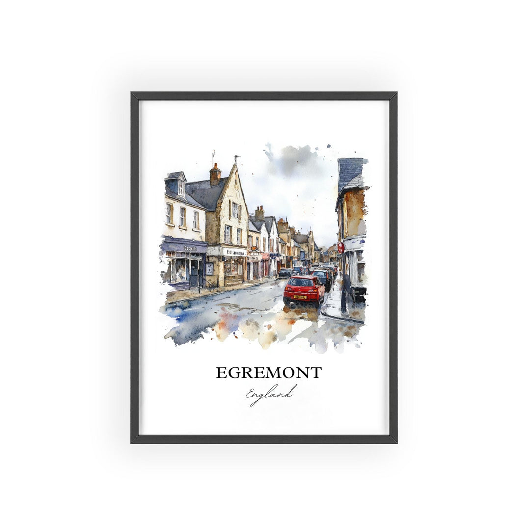 Egremont Wall Art, Cumbria Print, England Watercolor Art, Egremont England Gift, Travel Print, Travel Poster, Housewarming Gift