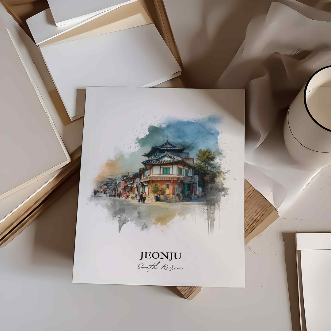 Jeonju, South Korea – Watercolor Art Print