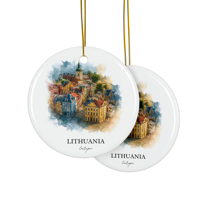 Lithuania Ornament: Unique Lithuania Souvenir, Lithuania Xmas Decor, and Authentic Lithuania Country Gift
