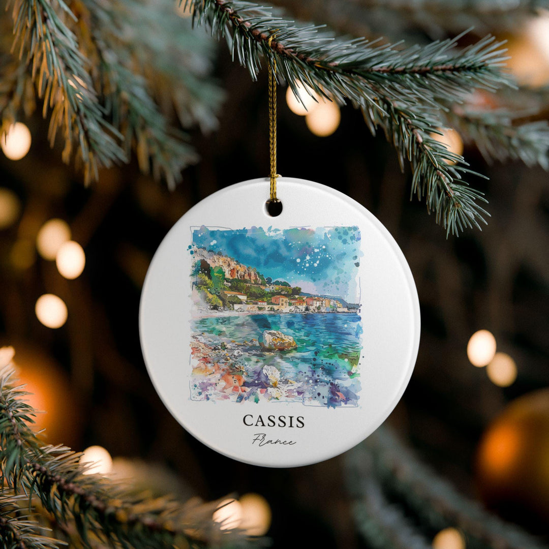 Cassis France Ornament: Unique Cassis Souvenir, Cassis France Xmas Decor, and Authentic Cassis France Gift