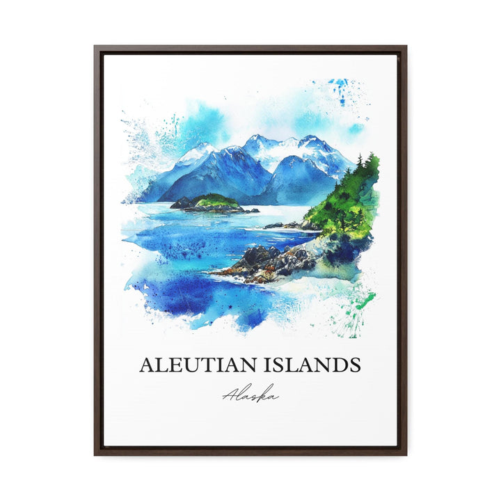 Aleutian Islands Wall Art, Alaska Print, Aleut Islands Watercolor Art, Aleutian Islands Gift, Travel Print, Travel Poster, Housewarming Gift