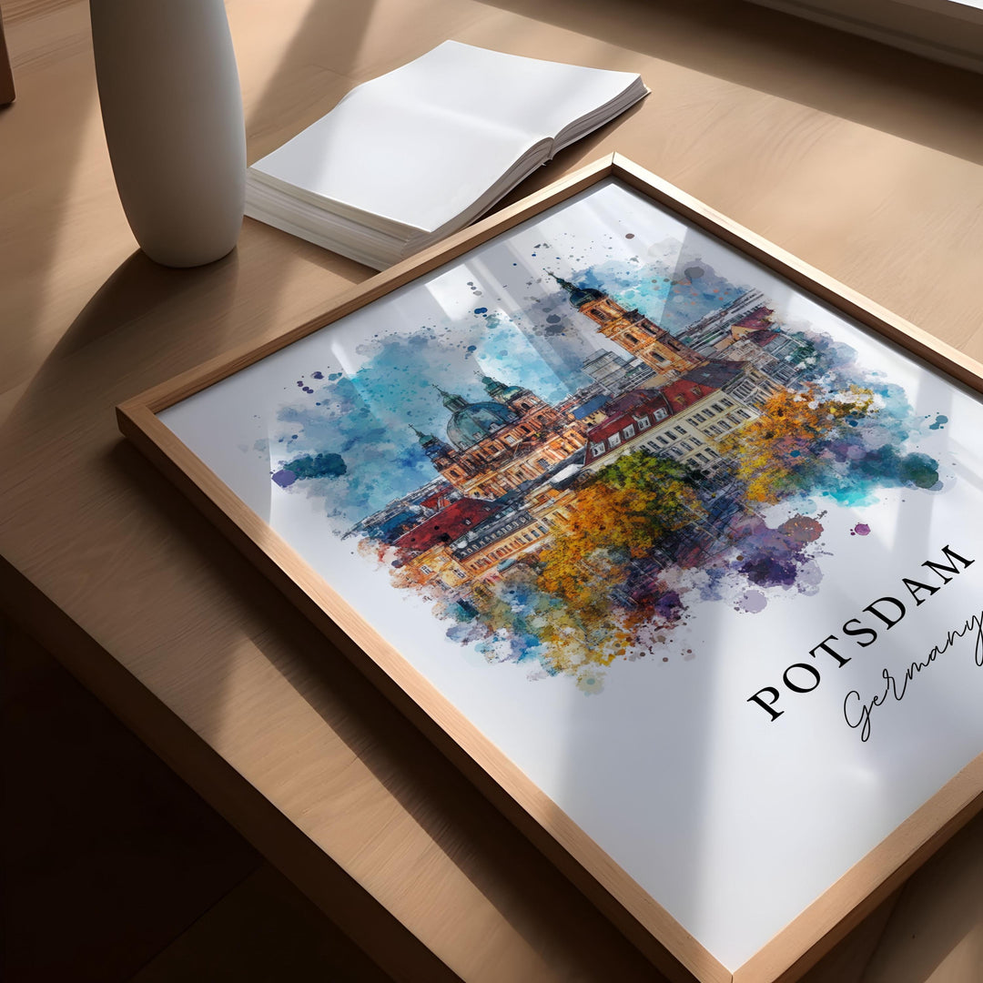 Potsdam Germany Wall Art, Potsdam Print, Potsdam Watercolor Art, Berlin Germany Gift, Travel Poster, Housewarming Gift