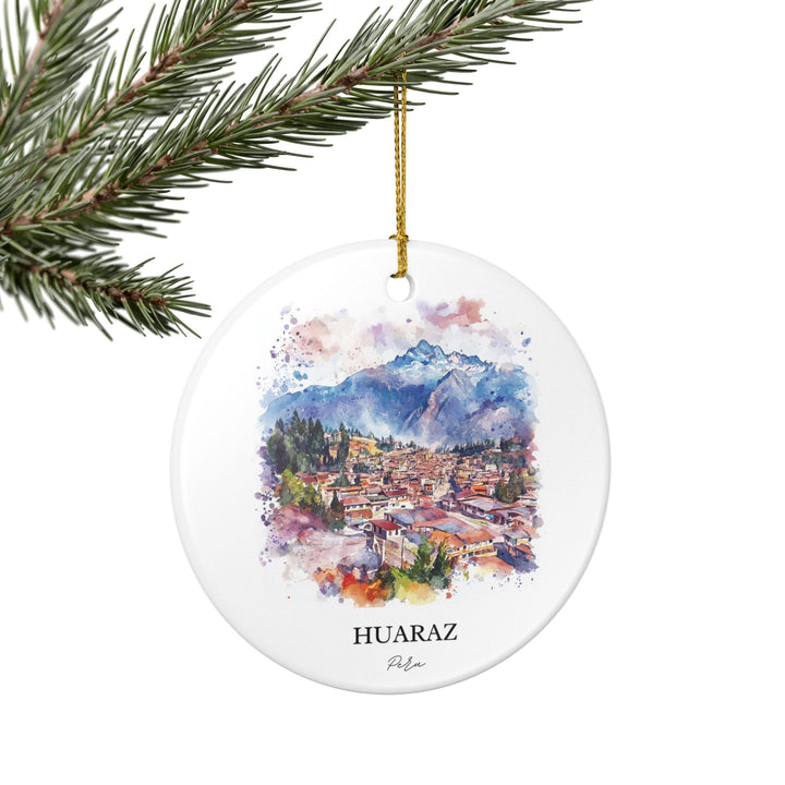 Huaraz Peru Ornament: Unique Huaraz Souvenir, Huaraz Xmas Decor, and Authentic Huaraz Peru Gift