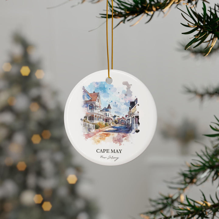 Cape May NJ Ornament: Unique Cape May Souvenir, Cape May Xmas Decor, and Authentic Jersey Shore Gift