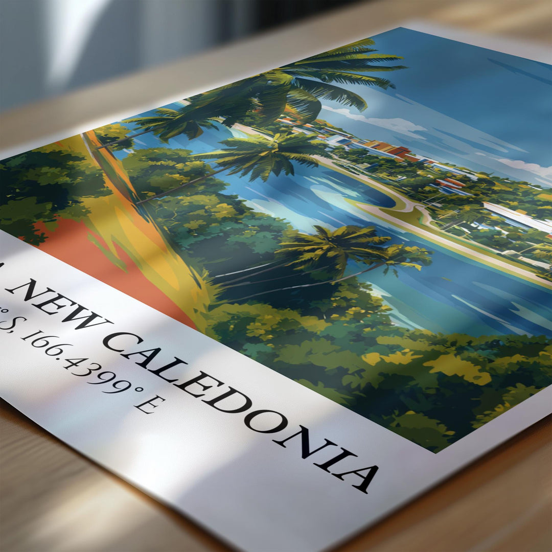 Nouméa Art, Nouméa Retro Travel Art, New Caledonia Home Decor, New Caledonia Gift, New Caledonia Art, Travel Prints, Housewarming Gift