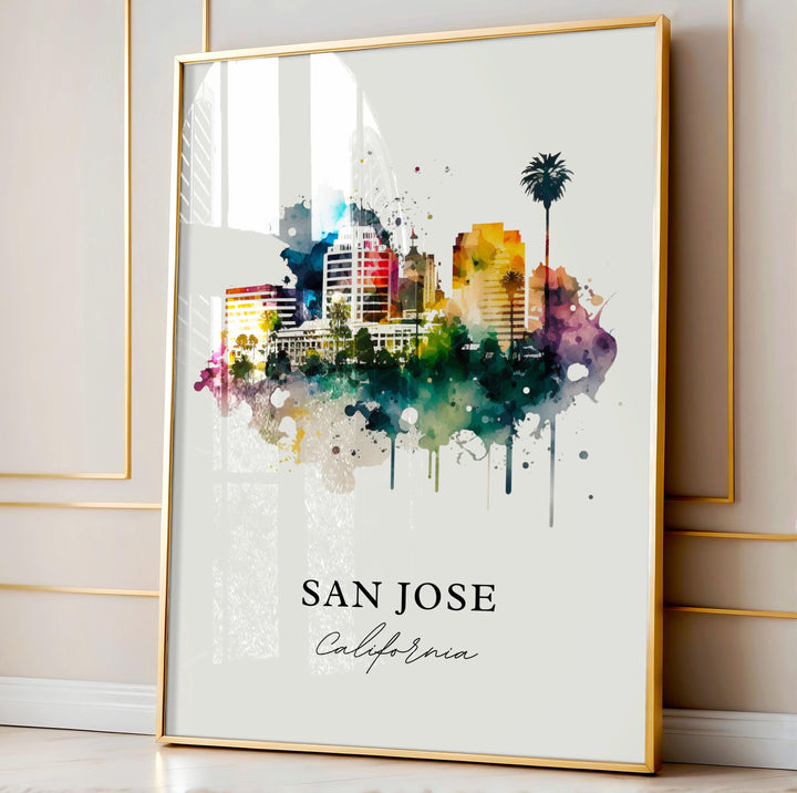 San Jose California wall art - California, San Jose poster, Silicon Valley gift, Birthday present, Custom Text, Personalised Gift