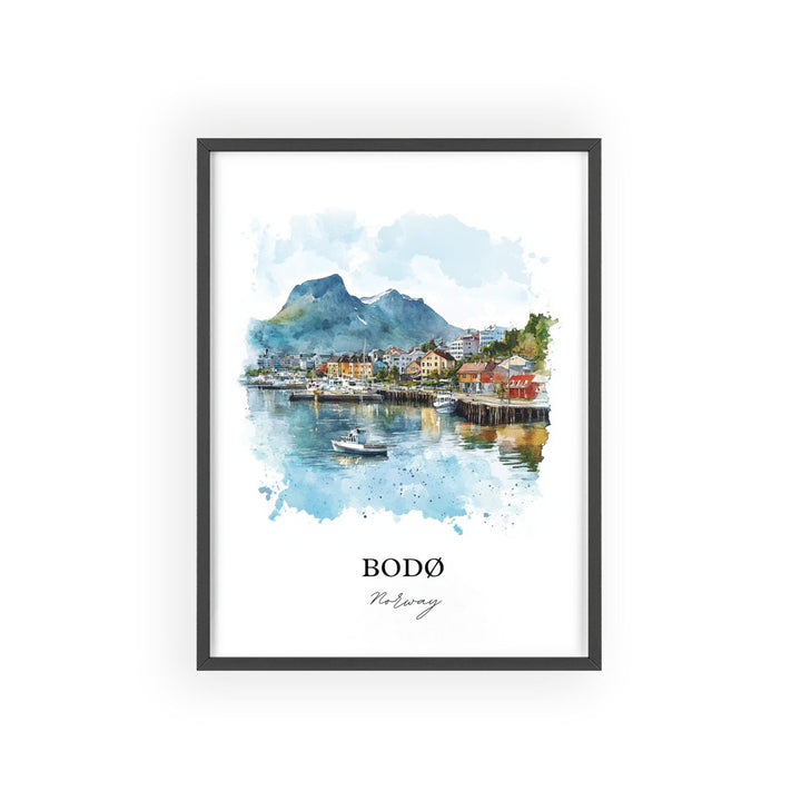 Bodø, Norway – Watercolor Art Print