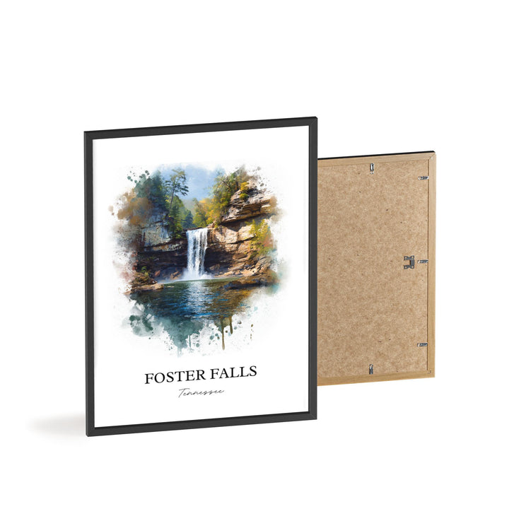 Foster Falls Wall Art, Sequatchie TN Print, Tennessee Watercolor Art, Foster Falls TN Gift, Travel Print, Travel Poster, Housewarming Gift