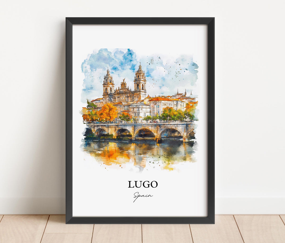 Lugo Spain Travel Print Wall Art Galicia Spain Wall Hanging Home Décor Lugo Spain Gift Art Lovers Spain Art Lover Gift Lugo Poster