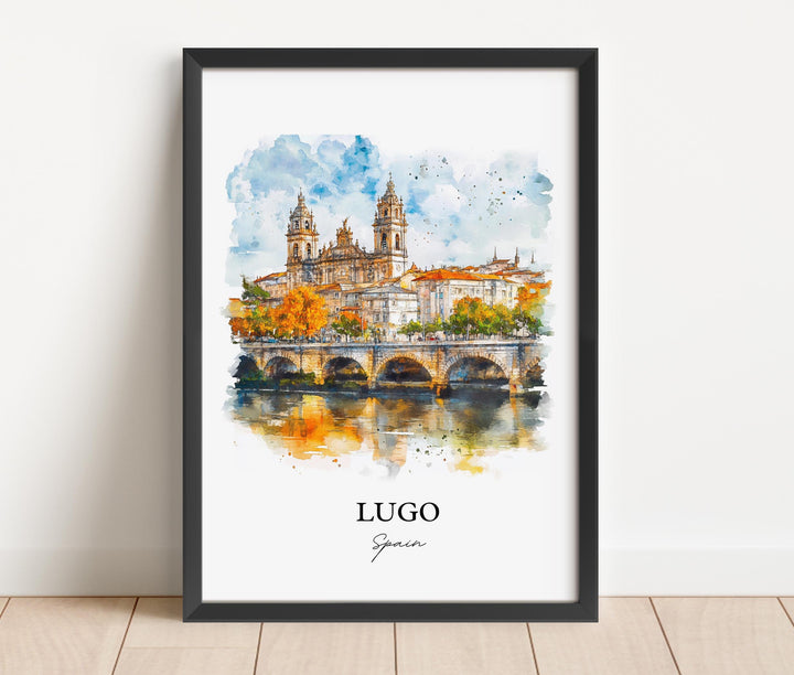 Lugo Spain Travel Print Wall Art Galicia Spain Wall Hanging Home Décor Lugo Spain Gift Art Lovers Spain Art Lover Gift Lugo Poster