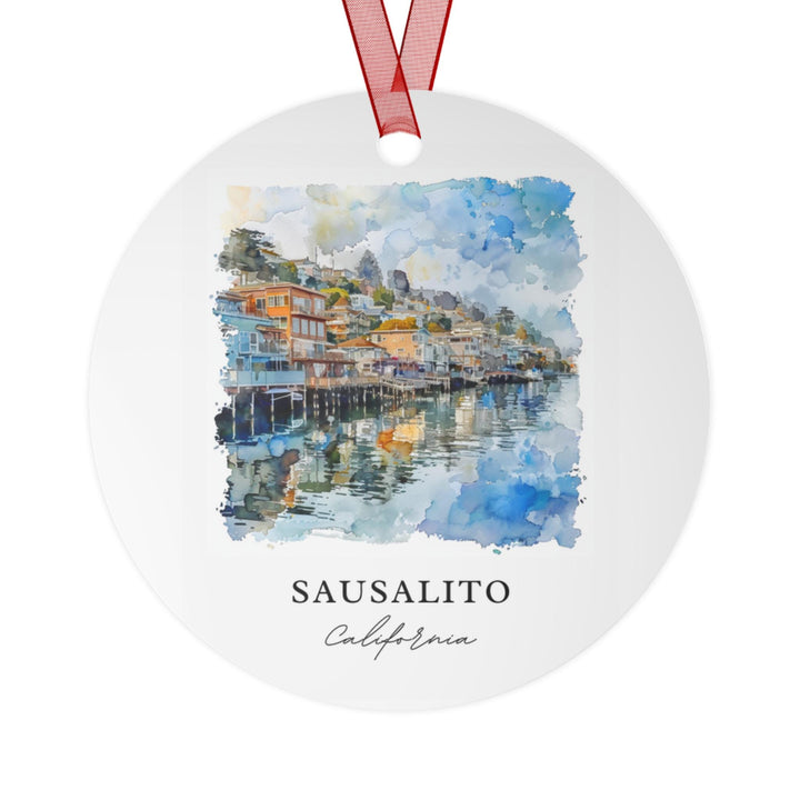 Sausalito CA Ornament: Unique Sausalito Souvenir, Sausalito Xmas Decor, and Authentic Bay Area California GiftCA