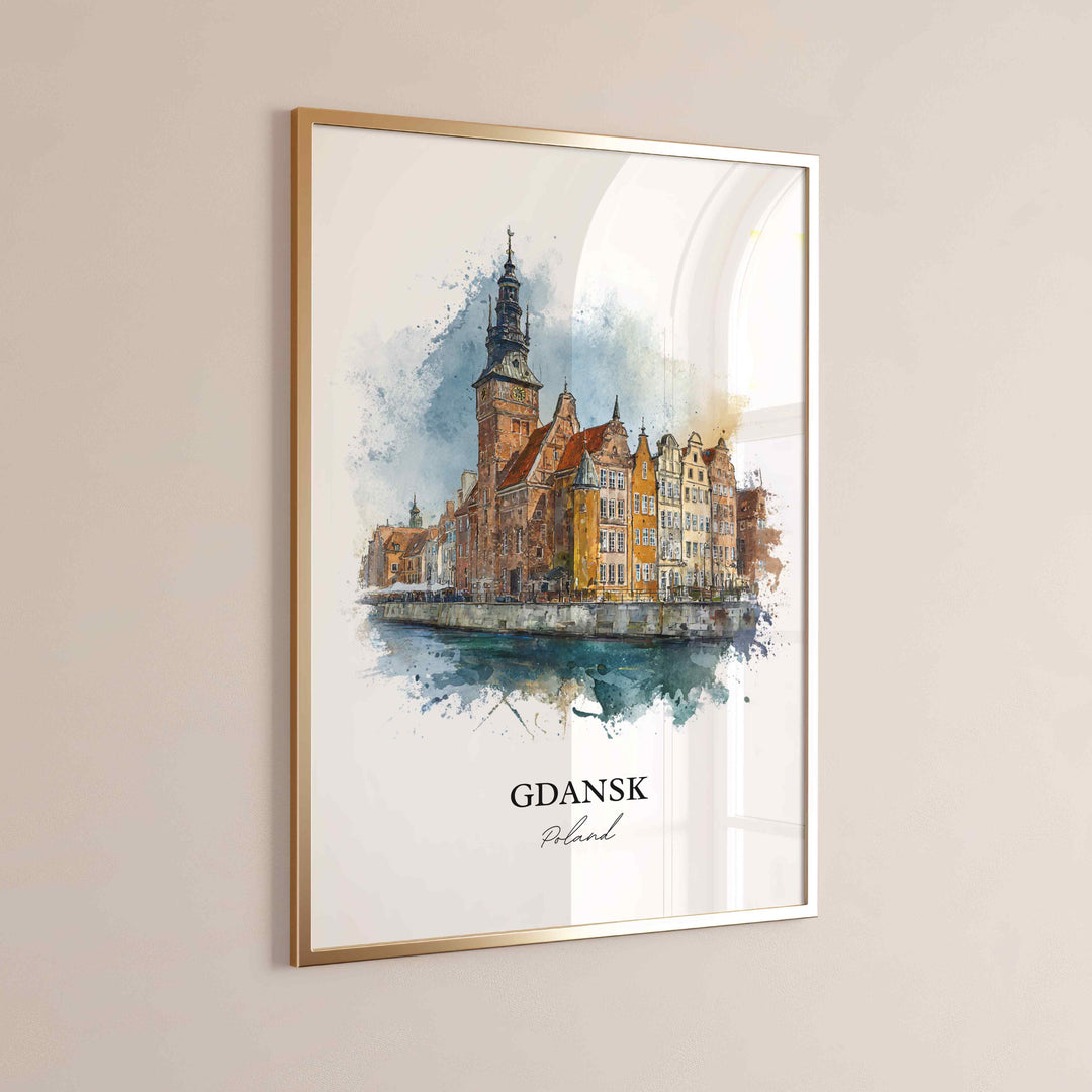 Gdansk, Poland – Watercolor Art Print