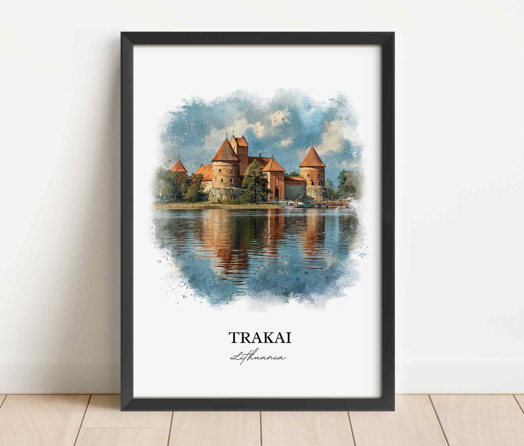 Trakai, Lithuania – Watercolor Art Print