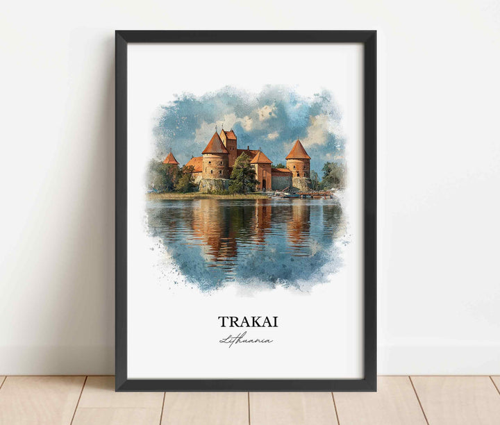 Trakai, Lithuania – Watercolor Art Print