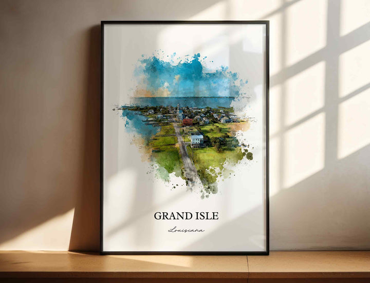 Grand Isle, Louisiana – Watercolor Art Print