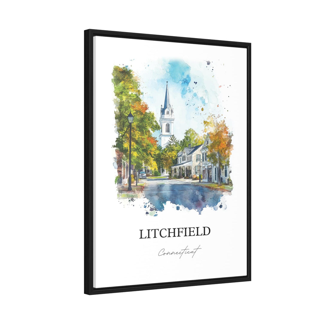 Litchfield CT Wall Art, Bantam CT Print, Connecticut Watercolor Art, Litchfield Gift, Travel Print, Travel Poster, Housewarming Gift