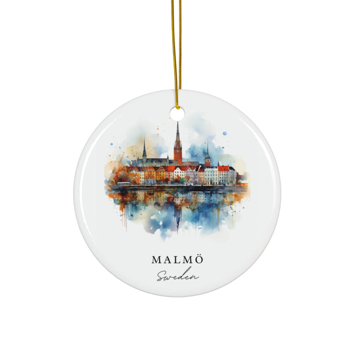 Malmo Sweden Ornament: Unique Malmo Souvenir, Malmo Xmas Decor, and Authentic Malmo Sweden Christmas Gift