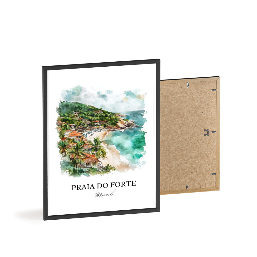 Praia Do Forte, Brazil – Watercolor Art Print