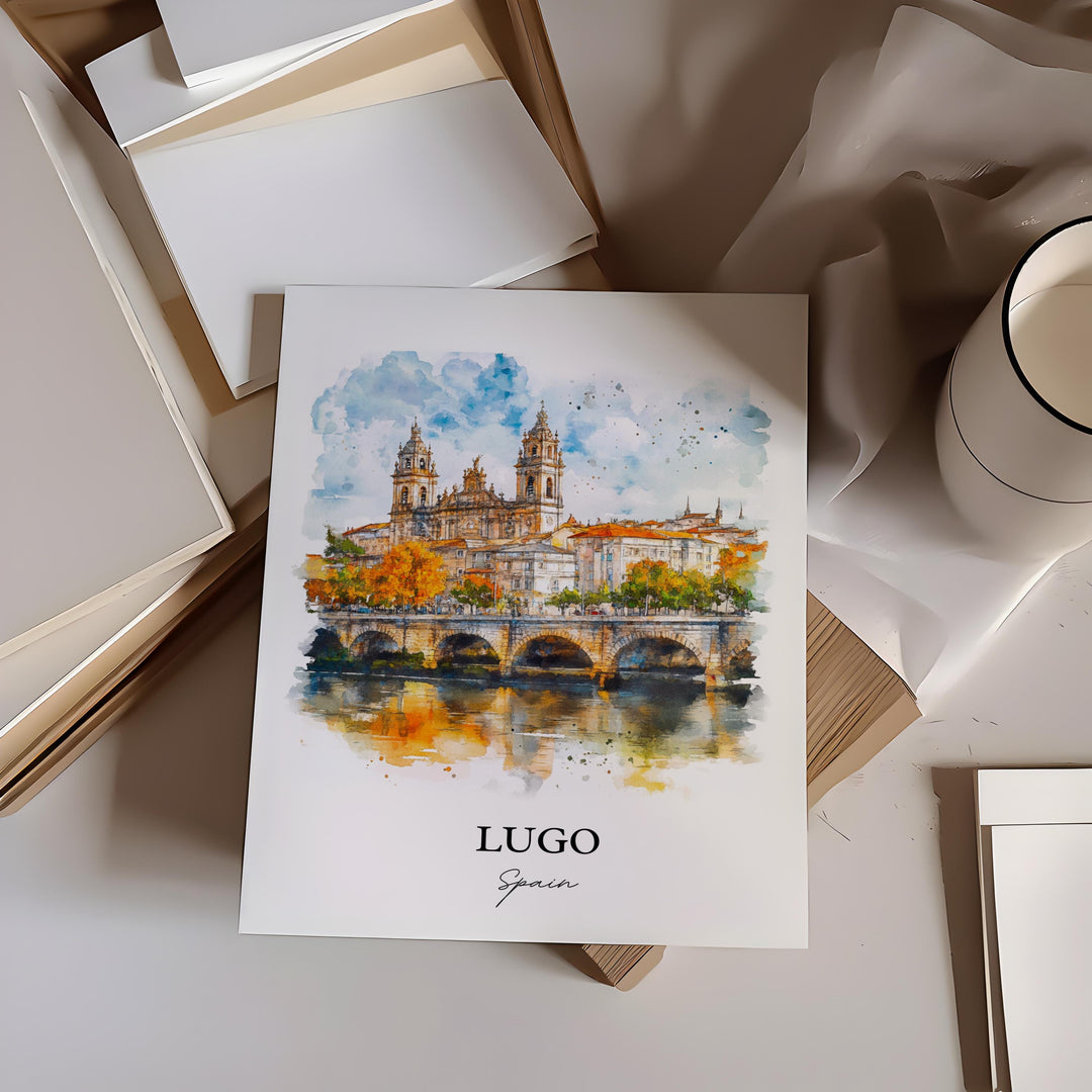 Lugo Spain Travel Print Wall Art Galicia Spain Wall Hanging Home Décor Lugo Spain Gift Art Lovers Spain Art Lover Gift Lugo Poster