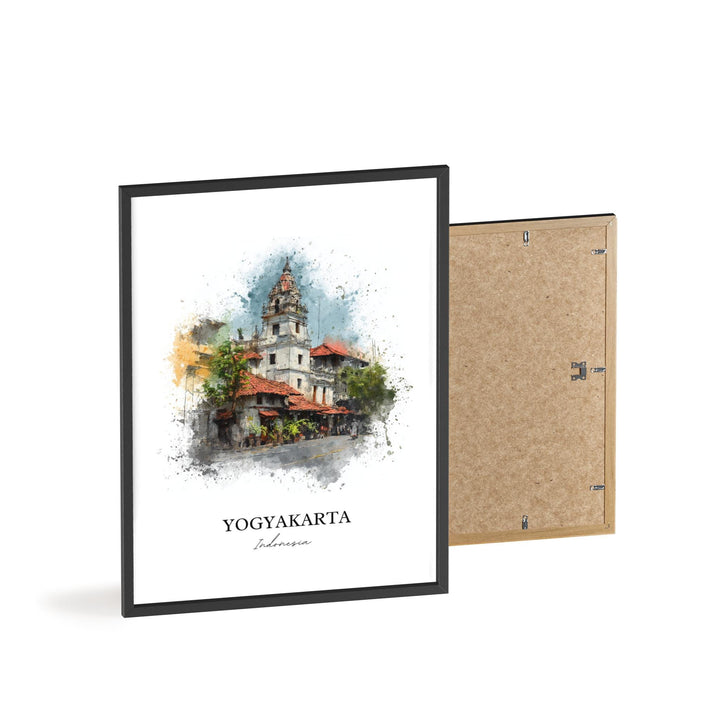Yogyakarta, Indonesia – Watercolor Art Print