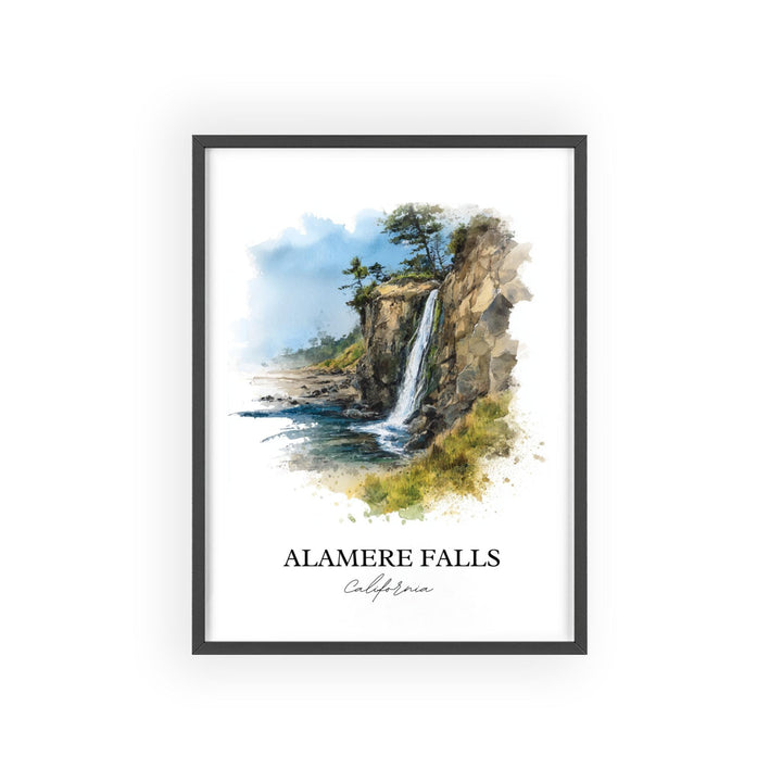 Alamere Falls Wall Art, Point Reyes Seashore Print, California Artwork, Alamere Falls Gift, Travel Print, Travel Poster, Housewarming Gift
