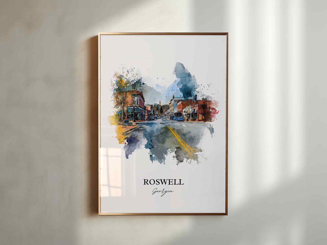 Roswell, Georgia – Watercolor Art Print