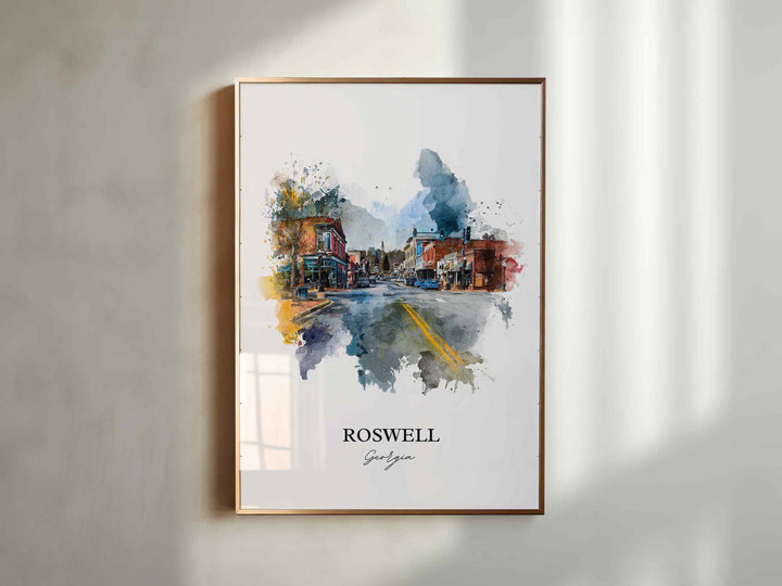 Roswell, Georgia – Watercolor Art Print