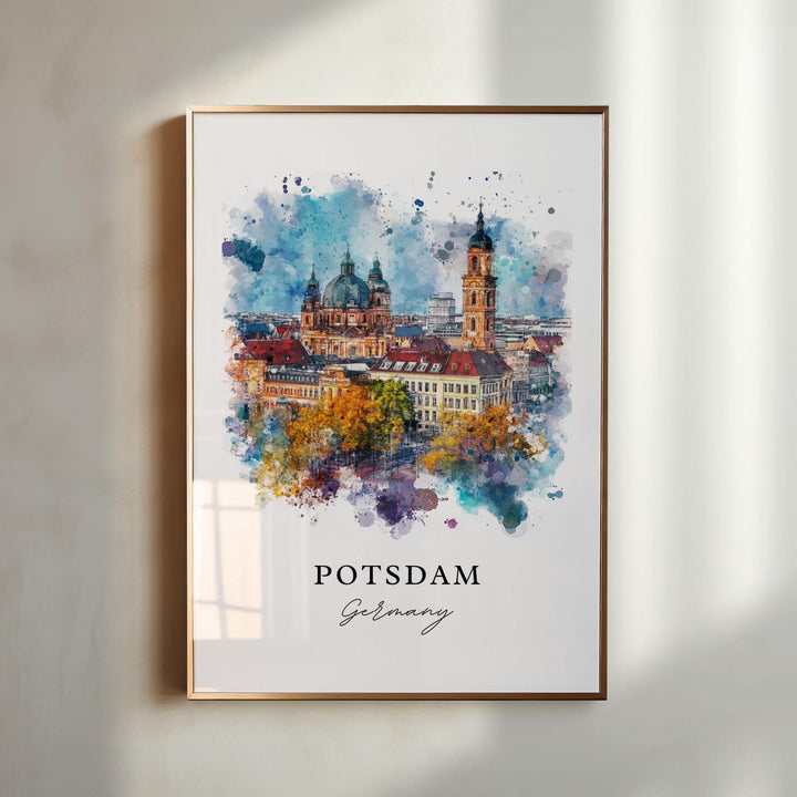 Potsdam Germany Wall Art, Potsdam Print, Potsdam Watercolor Art, Berlin Germany Gift,