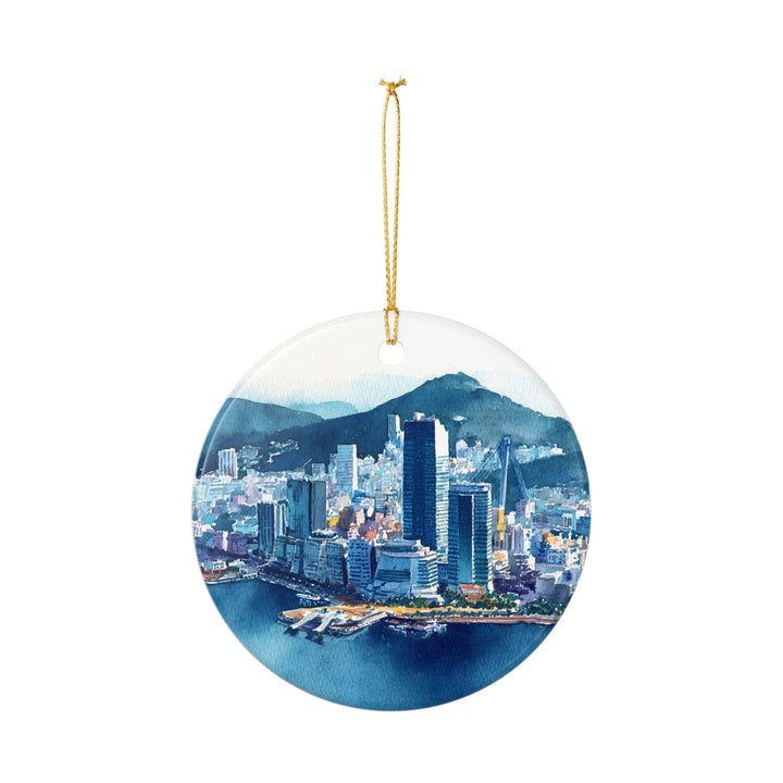 Busan South Korea Ornament: Unique Busan Souvenir, Busan Xmas Decor, and Authentic Busan Skyline Gift