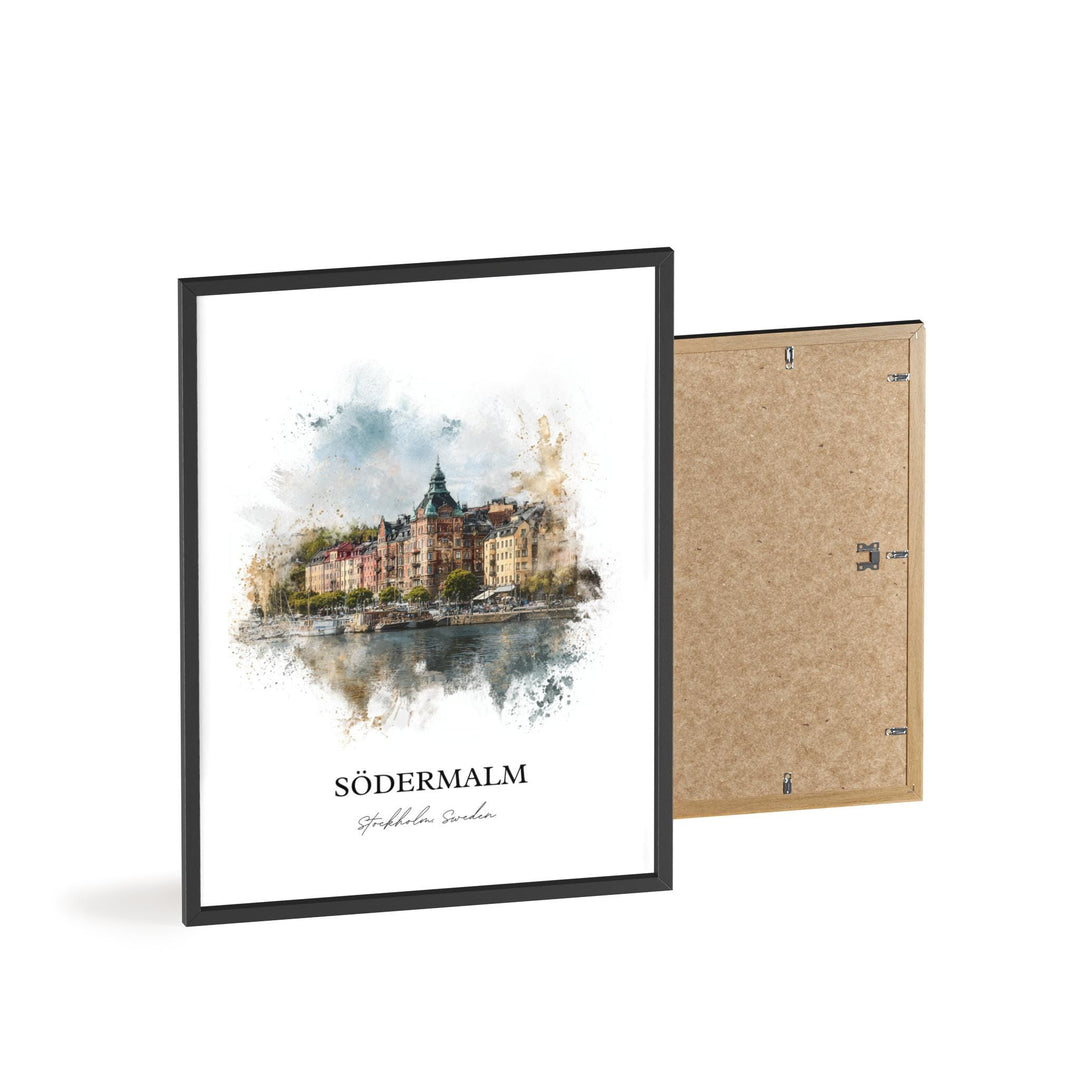 Södermalm, Sweden – Watercolor Art Print
