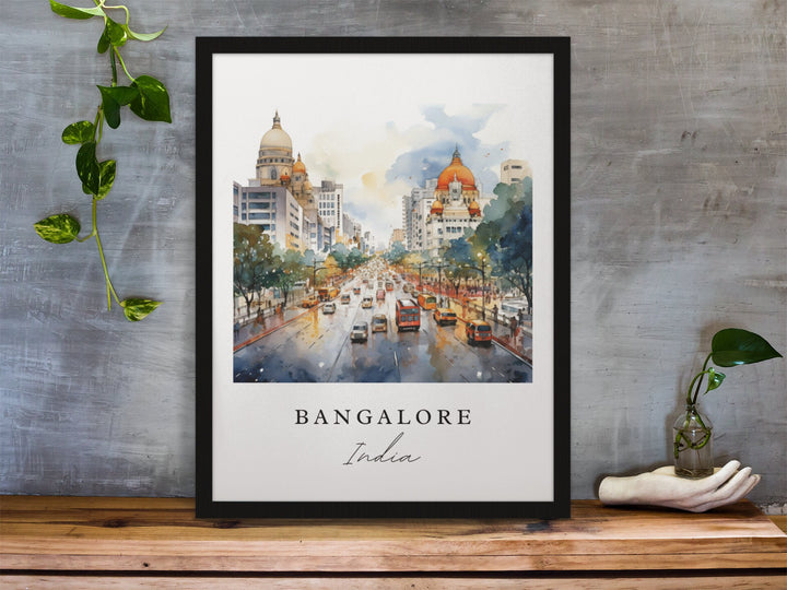 Bangalore India wall art - India, Bangalore poster, Bangalore Wedding gift, Bangalore Birthday present, Custom Text, Personalised Gift