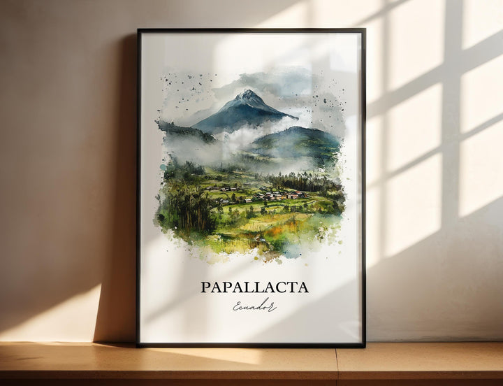 Papallacta Wall Art, Napo Province Print, Ecuador Watercolor Art, Papallacta Gift, Travel Print, Travel Poster, Housewarming Gift