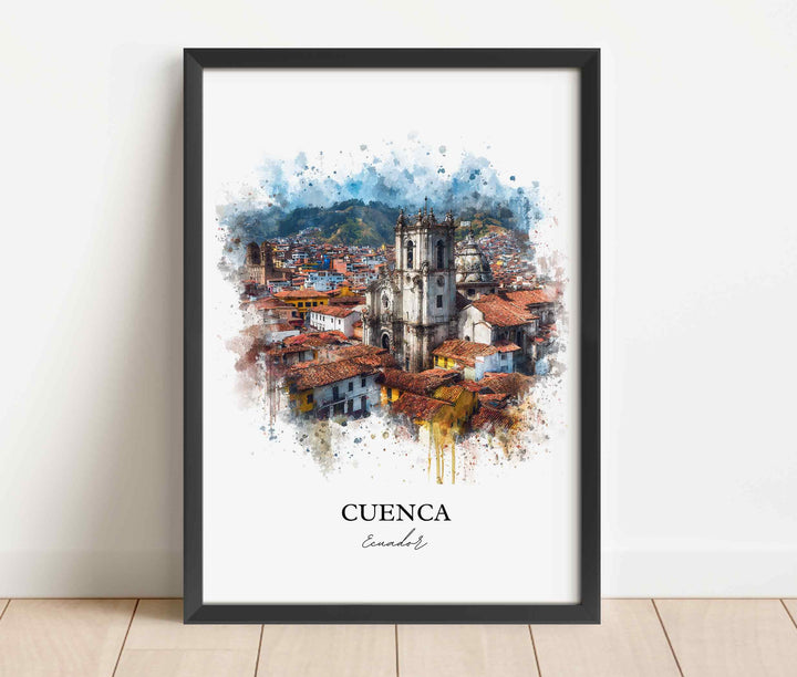 Cuenca, Ecuador – Watercolor Art Print