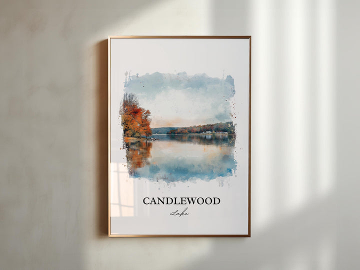 Candlewood Lake Wall Art, Fairfield County Print, Connecticut Artwork, Candlewood Lake Gift, Travel Print, Travel Poster, Housewarming Gift