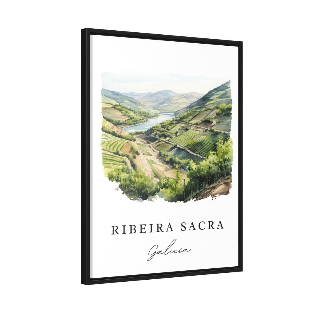 Ribeira Sacra traditional travel art - Galicia, Ribeira Sacra poster print, Wedding gift, Birthday present, Custom Text, Perfect Gift